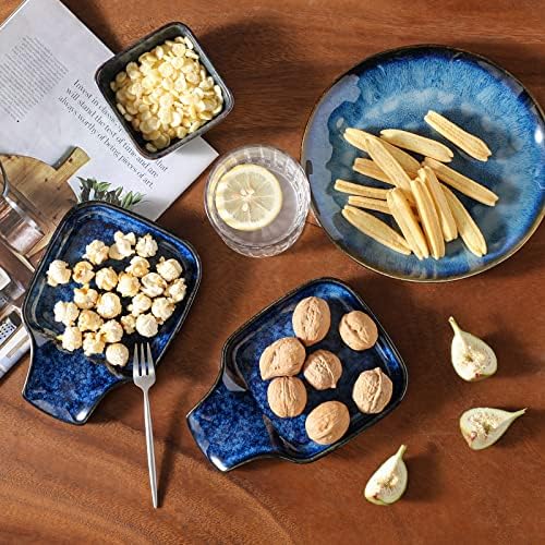 vancasso Stern Spoon Rest for Kitchen, Square Ceramic Spoon Holder for
