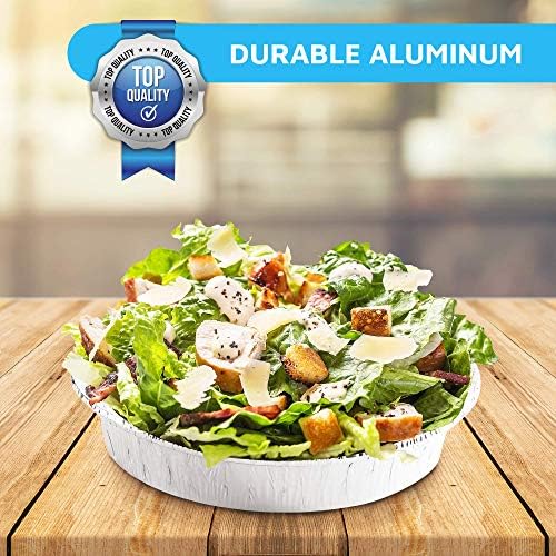 MontoPack 9” Round Aluminum Foil Pans | Disposable Containers with