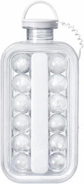 2-in-1 1.2L Ice Ball Maker Water Bottle, Leak Proof Silicone Ice Mold