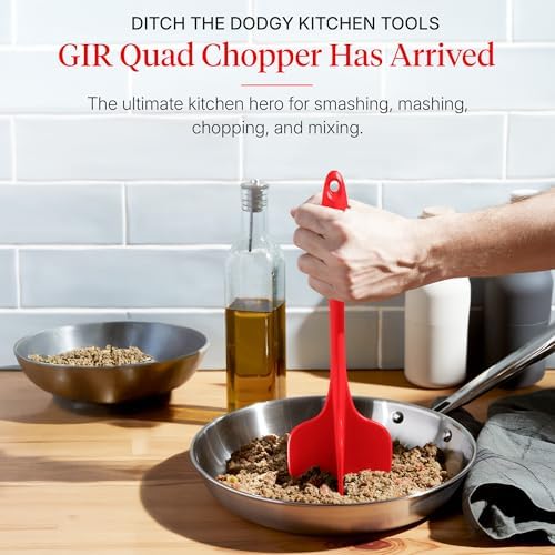 GIR Silicone Quad Meat Chopper, Red