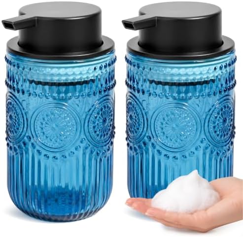 Glass Foaming Hand Soap Dispenser, Refillable Glass Foam Soap