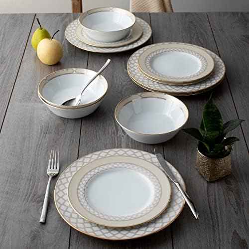Noritake Eternal Palace Gold 12-Piece Dinnerware Set, Service for 4