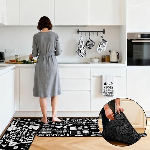 10 PCS Sunflower Plaid Kitchen Decor and Accessories 4 Kitchen Towels
