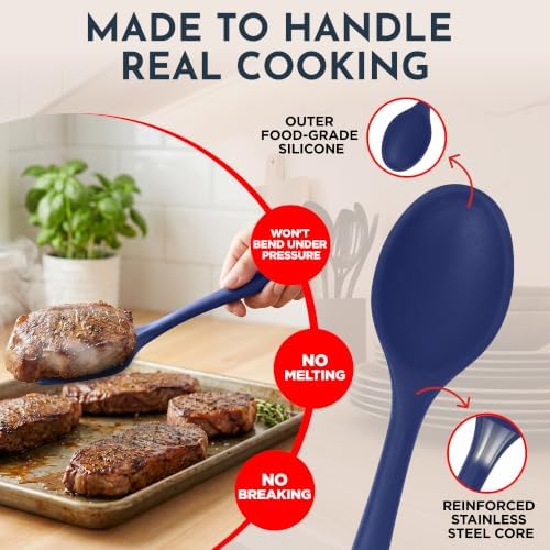 Culinary Couture Blue Silicone Kitchen Utensils Set, 6-Piece