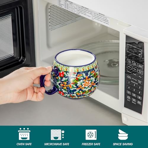 vancasso Coffee Mugs Set of 6, 18oz Ceramic Coffee Cups, Colorful