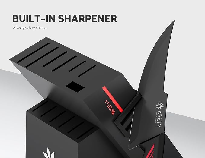 Knife Set - 15 PCS Kitchen Knife Set - Stainless Steel Knife Block Set - - Image 3