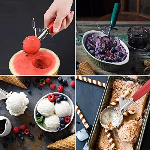 HUDAEN Cookie Scoop Set,Ice Cream Scoop Set,3 PCS Colorful Ice Cream