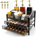 Coffee Bar Organizer with 3 Syrup Pumps, 3-Tier Coffee Station