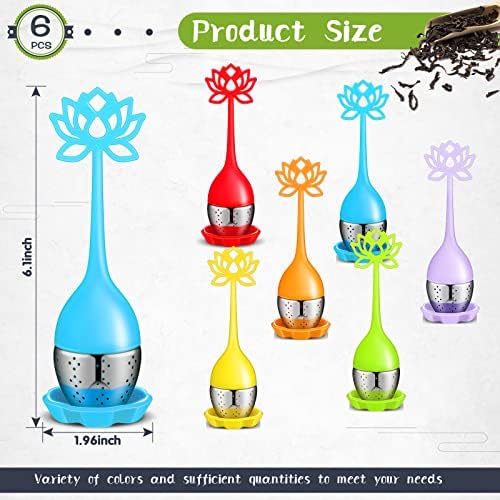 Remerry 6 Pack Silicone Tea Infuser for Loose Leaf, Stainless Steel