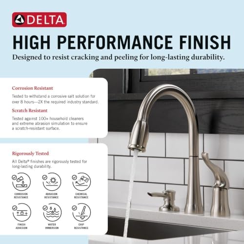 Delta Kate Kitchen Faucet with Pull-Down Sprayer, Stainless