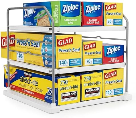 EVERIE Extendable 3-Tier Kitchen Cabinet Organizer, 11–16.7 in Wide