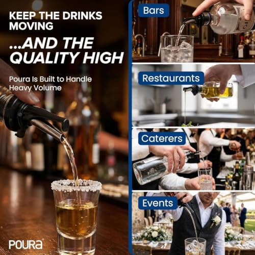 3-in-1 Airtight Liquor Bottle Pourers & Olive Oil Spouts with Built-in