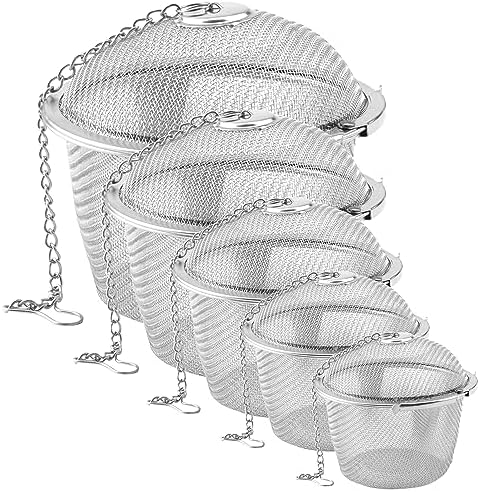 Set of 5 Tea Infuser for Loose Tea, 5 Sizes Fine Mesh Tea Strainer