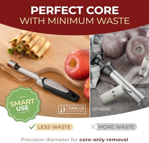 Orblue Premium Apple Corer Tool & Pizza Dough Docker Bundle