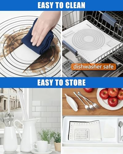Silicone Pastry Mat with Measurements, 28 x 20 Inch