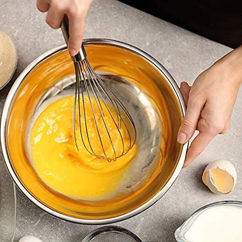 Whisks for Cooking, 3 Pack Stainless Steel Whisk for Blending