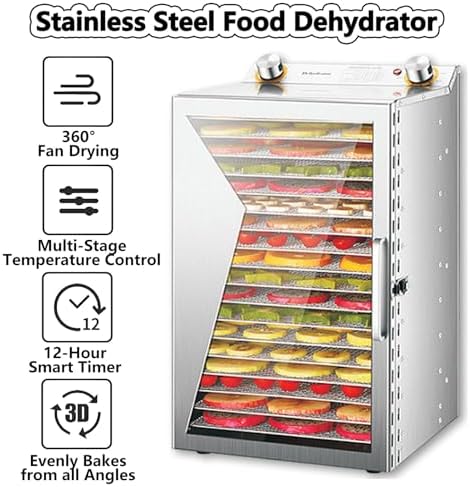 Fruit Freeze Dryer Machine, Stainless Steel, 8-Layer