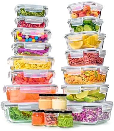 40pc Glass Food Storage Container and Bowl Set