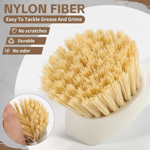 DEBETOOL 4-Pack Dish Brush with Scrubber