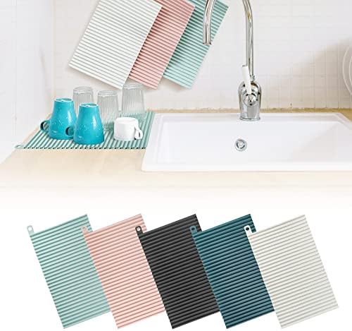 5pack Dish Drying Mat for Kitchen Counter, Extra Small Eco-Friendly