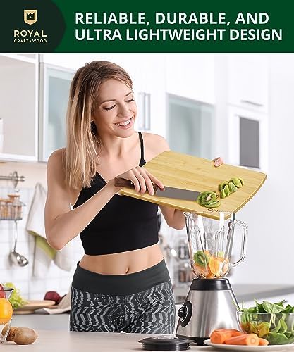 ROYAL CRAFT WOOD Bamboo Cutting Board with Juice Groove - Kitchen