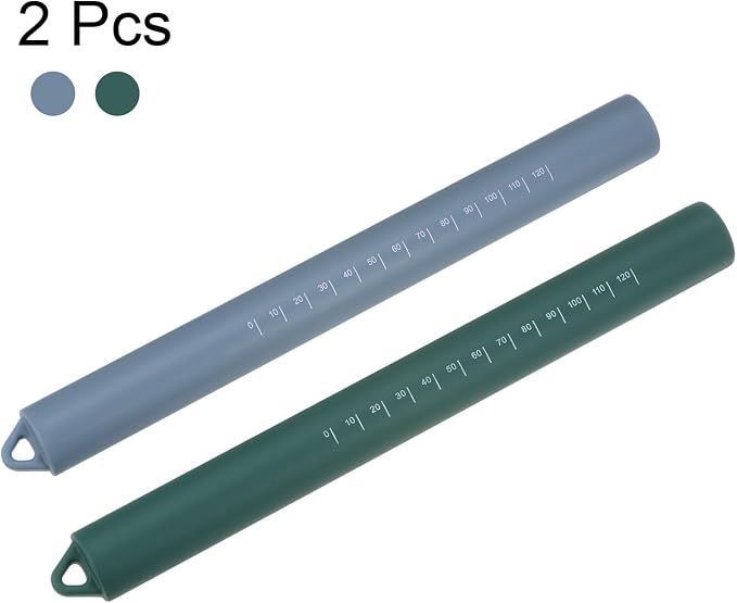 HARFINGTON 2pcs Silicone Rolling Pin 10" Stainless Silicone Surface Non-Stick - Image 3