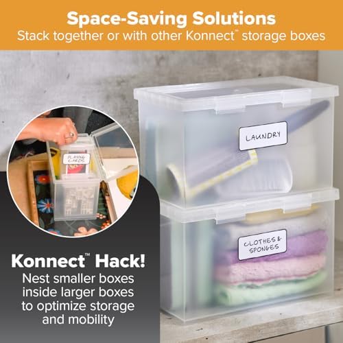 Bostitch Konnect 4 Qt Storage Containers with Lids, 2 Pack