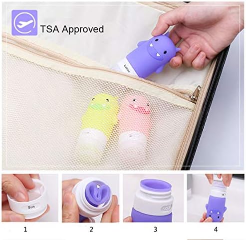 Travel Bottles Set for Liquids, TSA Approved Leak Proof Silicone