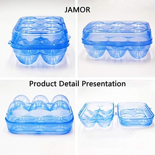 JAMOR 6 Grid Egg Storage Box Refrigerator Crisper Egg Protection Box