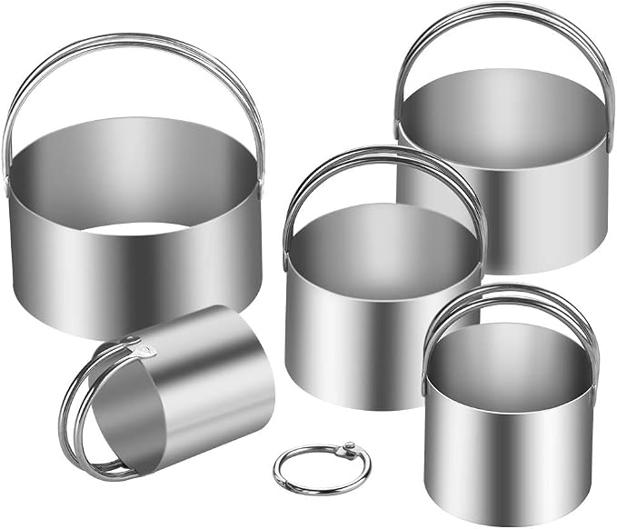 5 Pieces Cookie Cutters Round Cutters Stainless Steel Biscuit Cutter - Image 6