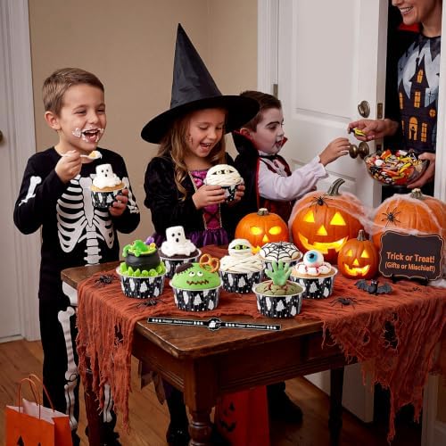 Willinglong 80 Pcs Halloween Foil Baking Pans with Lids, Aluminum