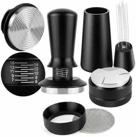 5PCS 51mm Espresso Accessories Kit, Espresso Tamper, WDT Tool, Coffee