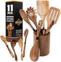 Armandine 11-Piece Teak Wooden Cooking Utensil Set
