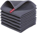 Homaxy Cotton Waffle Weave Dish Cloths, 6-Pack