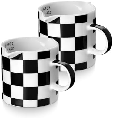 ABRUTY Espresso Cups, 5 OZ Ceramic Double Spouts Cups, Espresso Shot