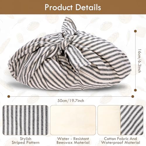 yeload 2 Pack Beeswax Bread Bags, 14 Inch