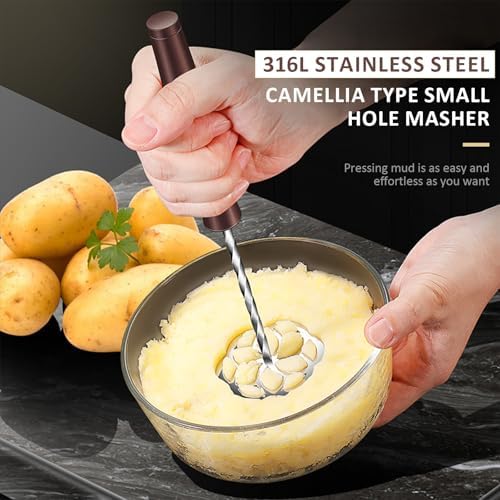 Joyeee Mash Potatoes Masher, Stainless Steel Potato Masher Non