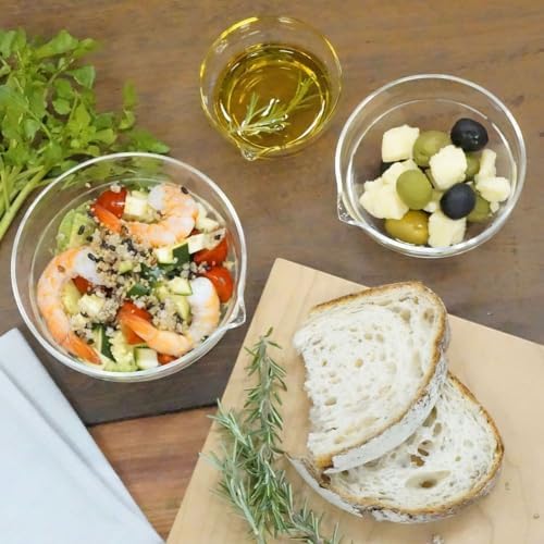 HARIO KB-1318 Single-Mouth Bowl, Heat Resistant Glass, Set of 3, Multi