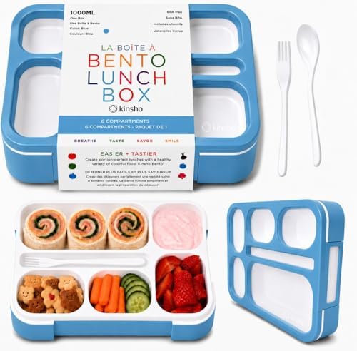 Bento Box Lunch-Box for Kids Adults, Snackle Box Snack Containers for