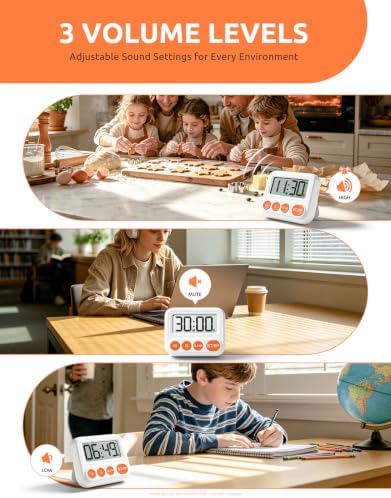 2 Pack Digital Timers for Classroom and Kitchen