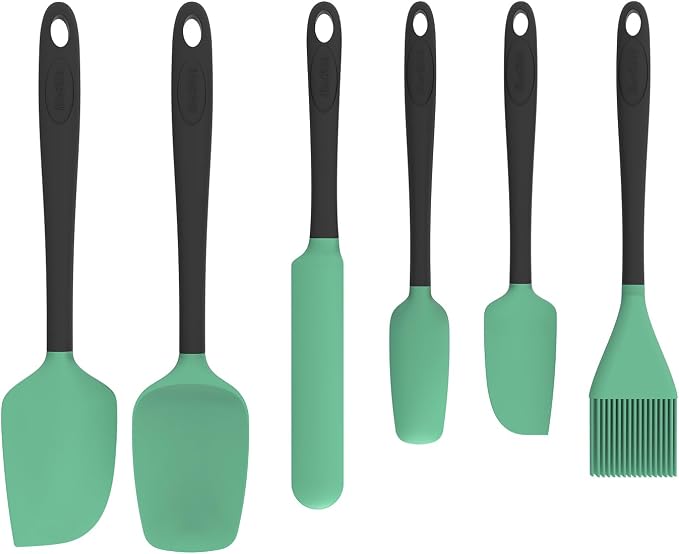 Silicone Spatula Set, 6 Pieces Food Grade Kitchen Utensils by Unknown