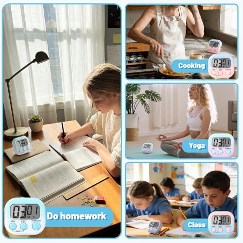 24 Pcs Digital Kitchen Timers, Magnetic