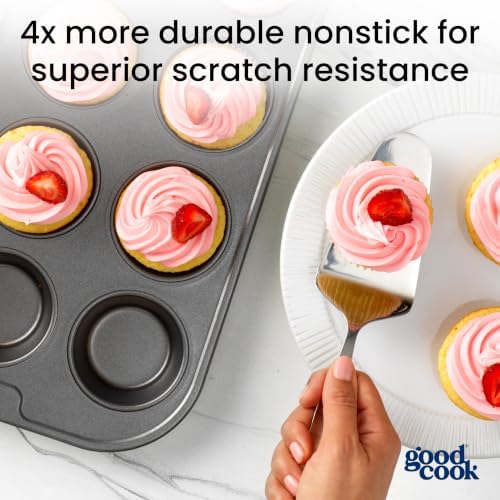 GoodCook PRO Muffin Pan Nonstick Cupcake Pan, Warp & Scratch-Resistant