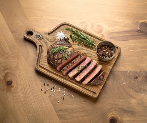 3-Piece Wooden Cutting & Chopping Board Set with Handle – Natural