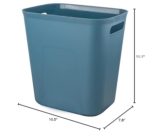 UUJOLY Plastic Small Trash Can Wastebasket, Garbage Container Basket - Image 7
