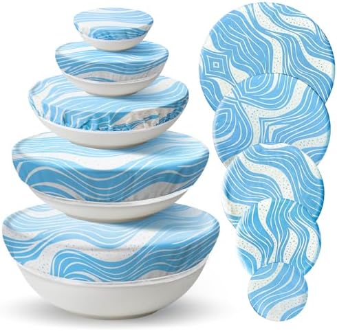 Reusable Beeswax Bowl Covers, 5-Pack, Navy Blue
