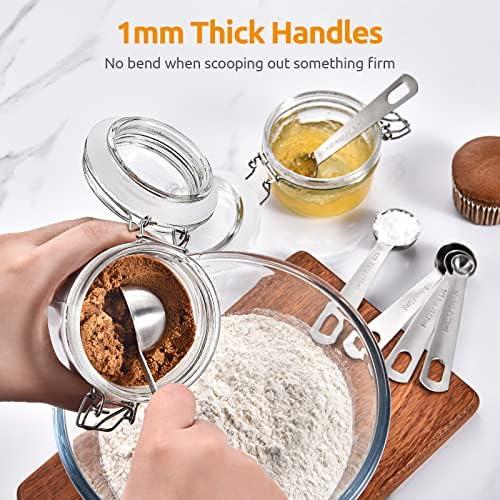 U-Taste 18/8 Stainless Steel Measuring Spoons Set of 9, Teaspoon