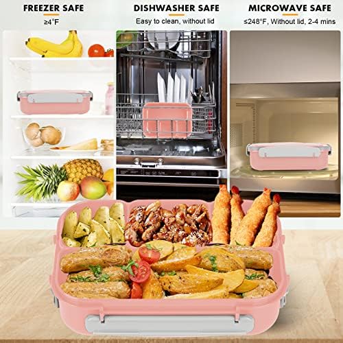 Bento Box for Kids 1300ML with 4 Compartment & Food Picks Cake Cups