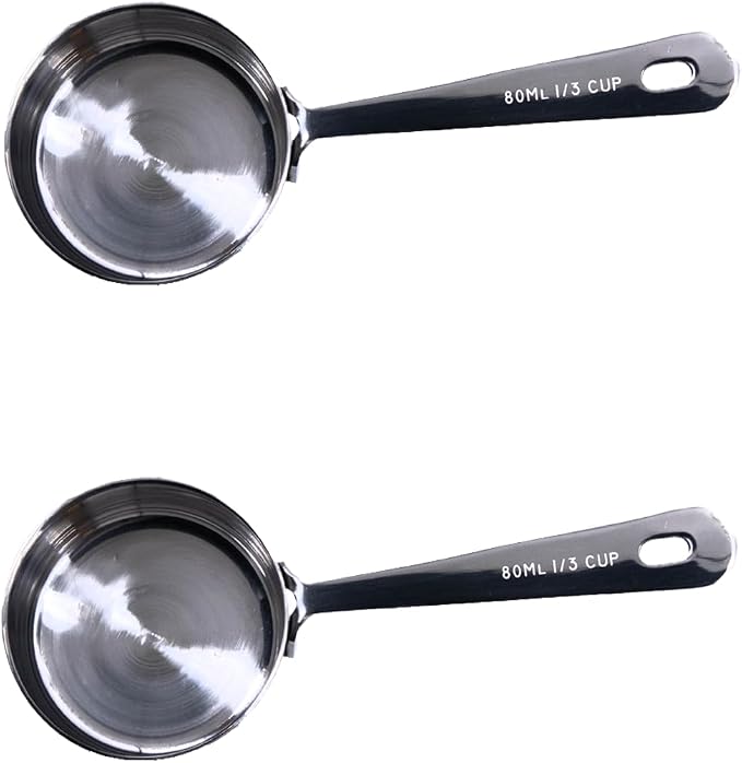 Honey Bear Kitchen 1/3 Cup 80 ml Leave-in Measuring Scoop Cups, Polished - Image 3