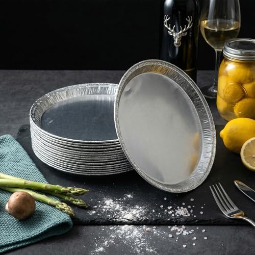 Pack of 30 Disposable Round Foil Pizza Pans – 12 Inch Large Aluminum
